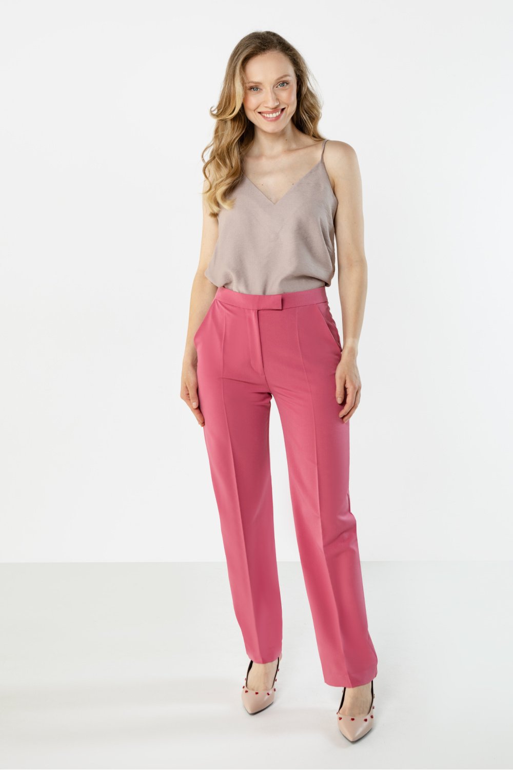 Image of Pantalon femme rosé