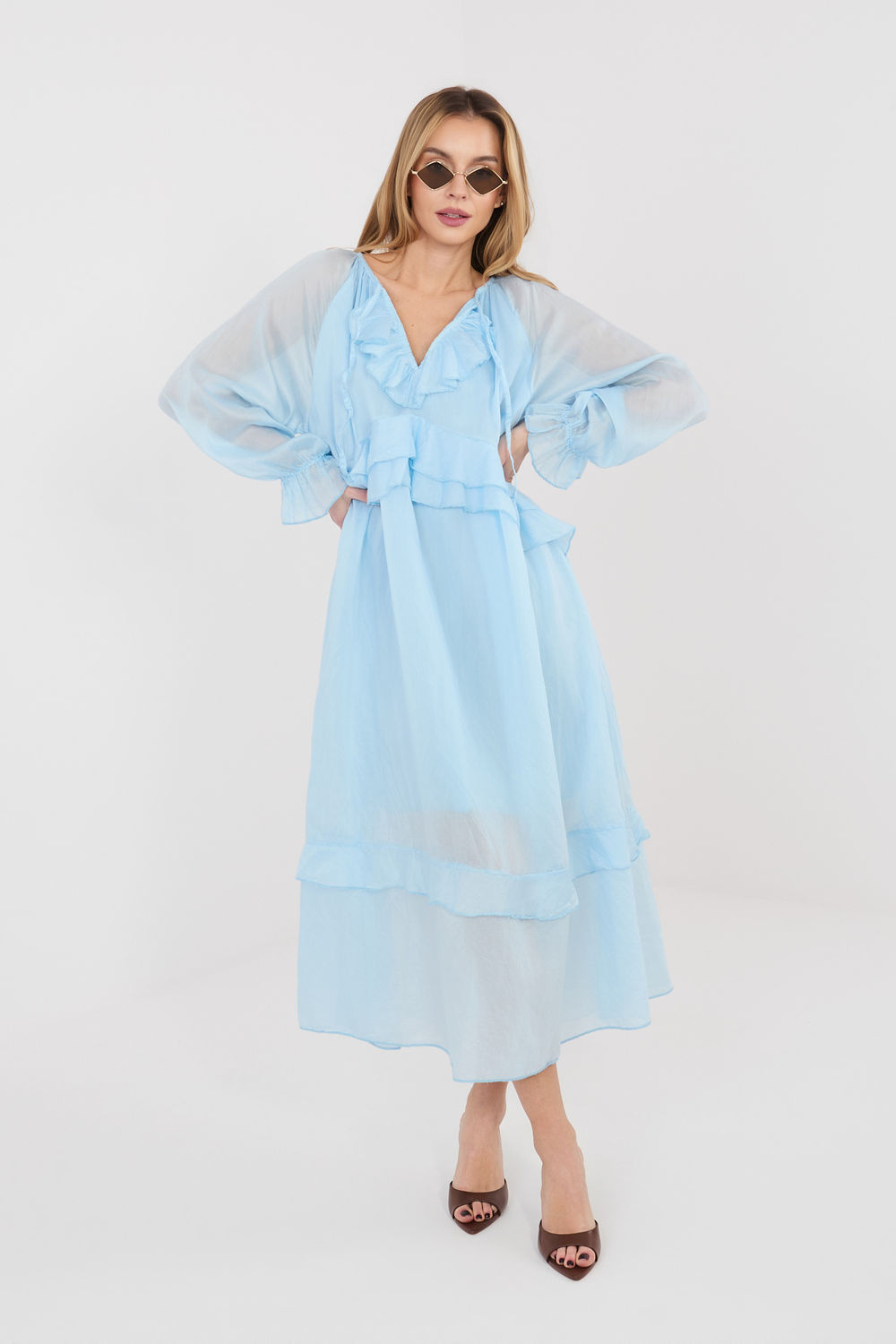 Image of Robe de jour bleue
