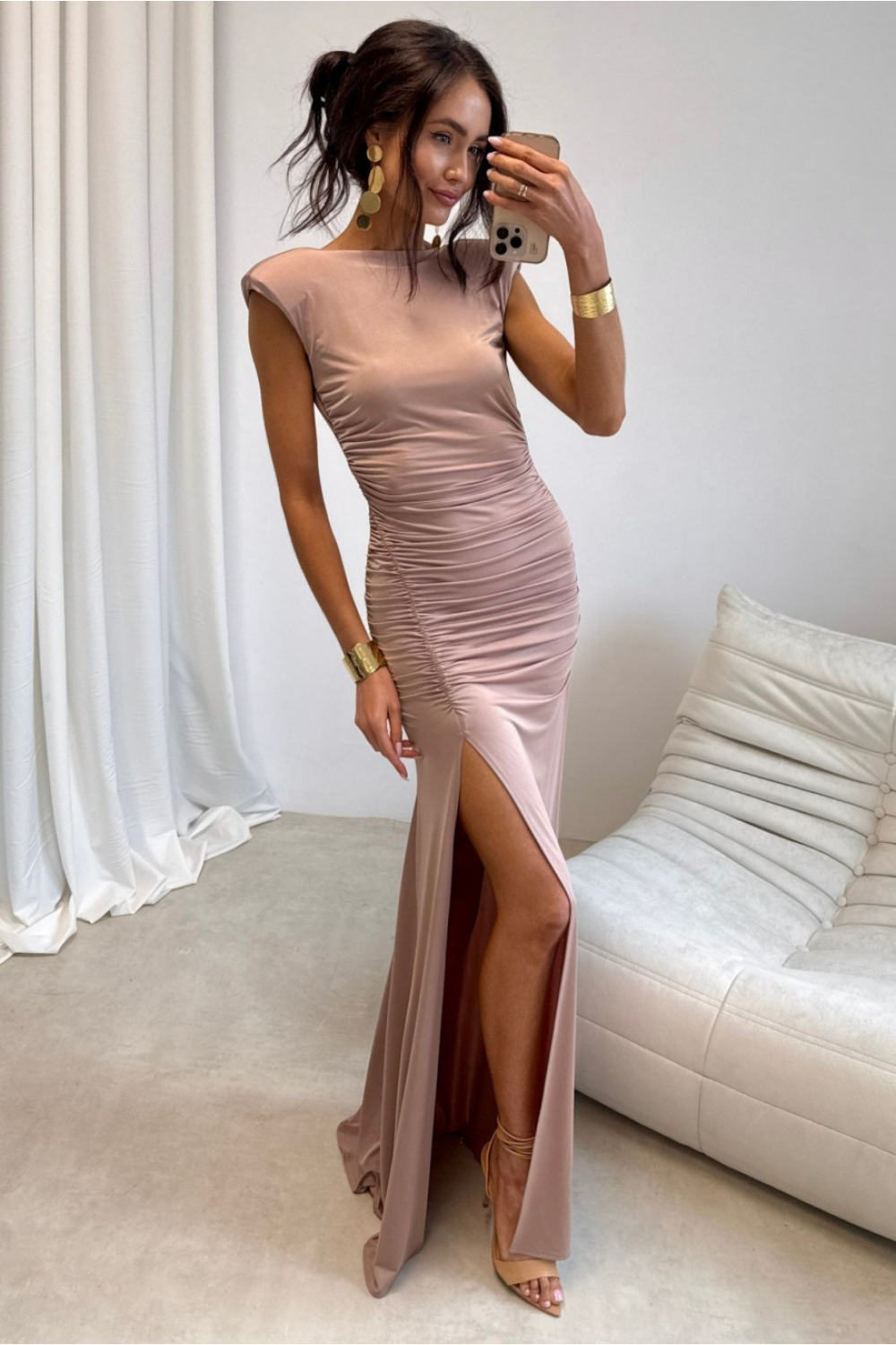 Image of Robe longue brune