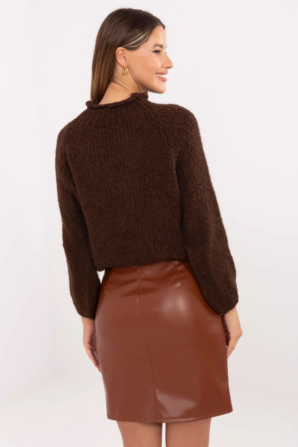 Jupe courte brun – Image 3