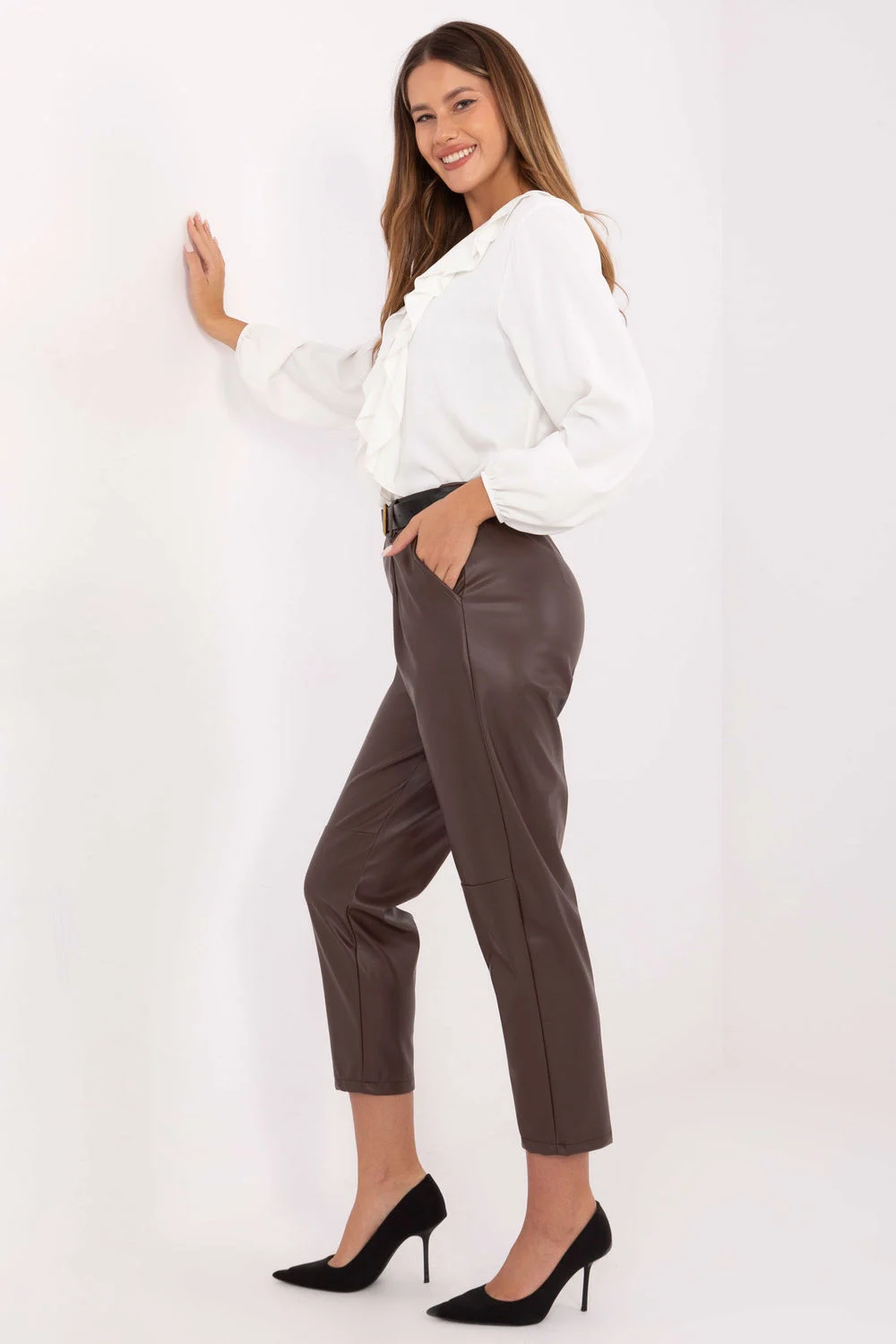 Pantalon femme brun – Image 2