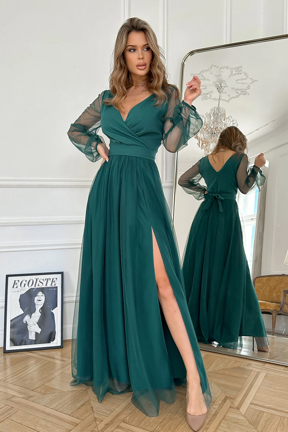 Robe longue verte