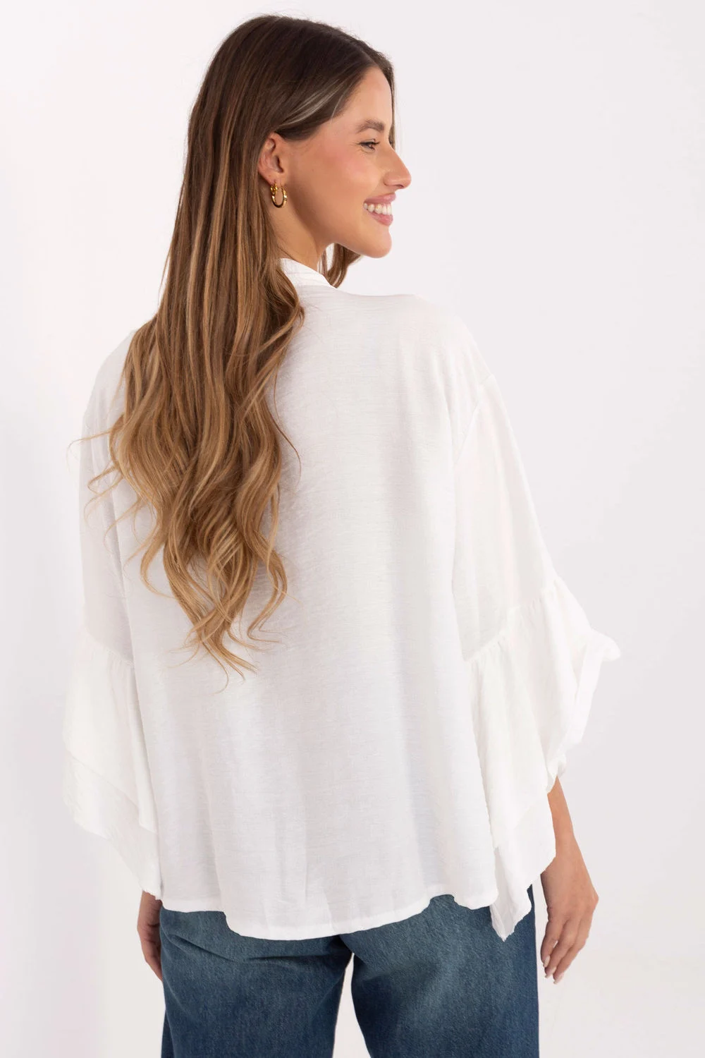 Chemise manche longue beige – Image 3