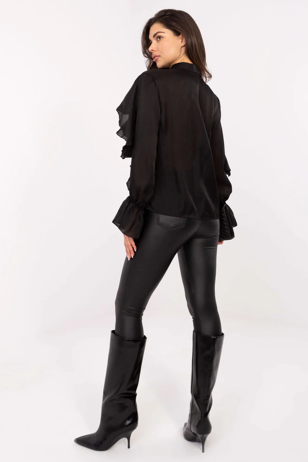 Chemise manche longue noire – Image 3