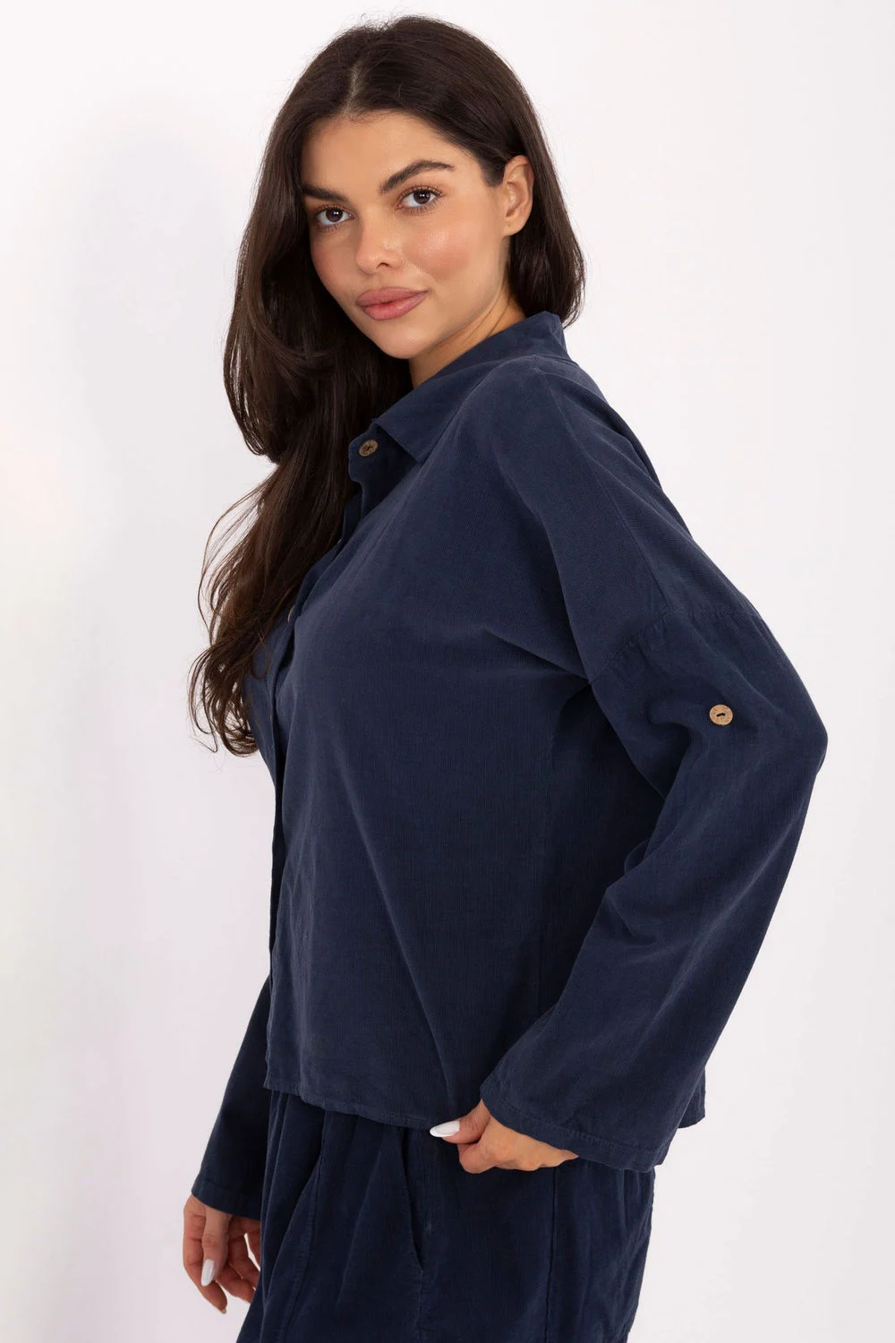 Chemise manche longue bleue – Image 2