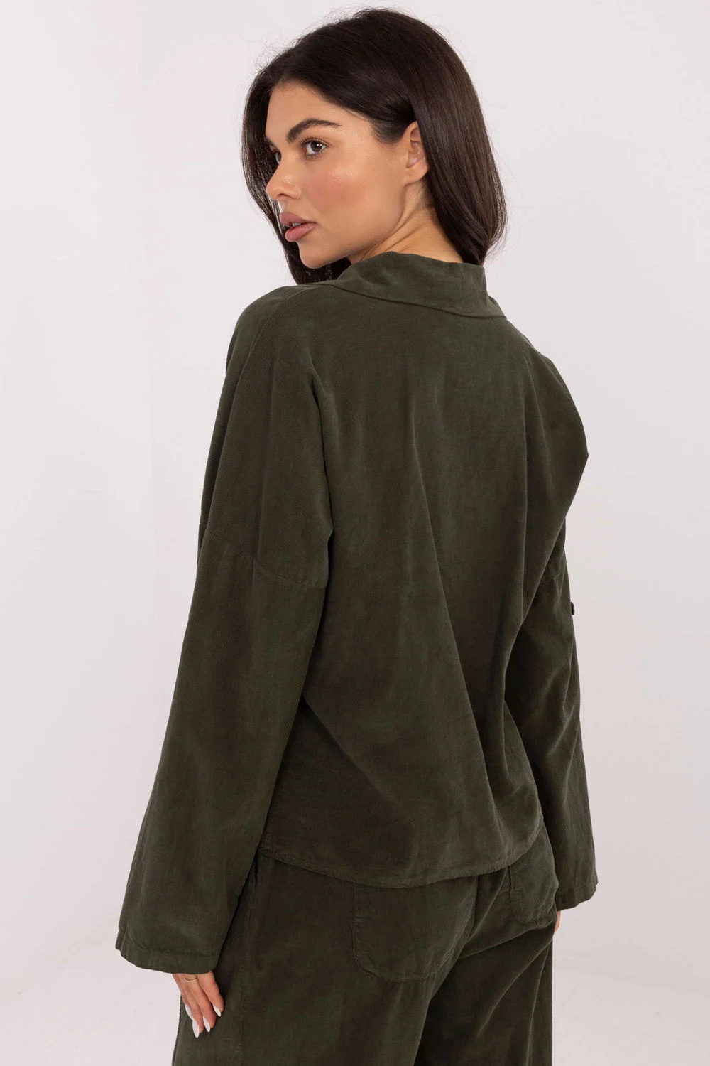Chemise manche longue verte – Image 3