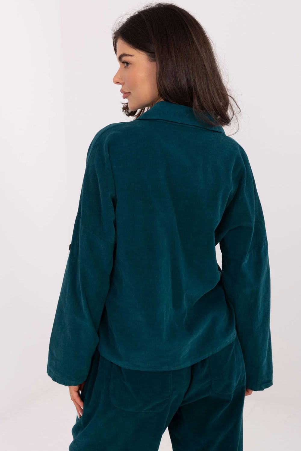 Chemise manche longue verte – Image 3