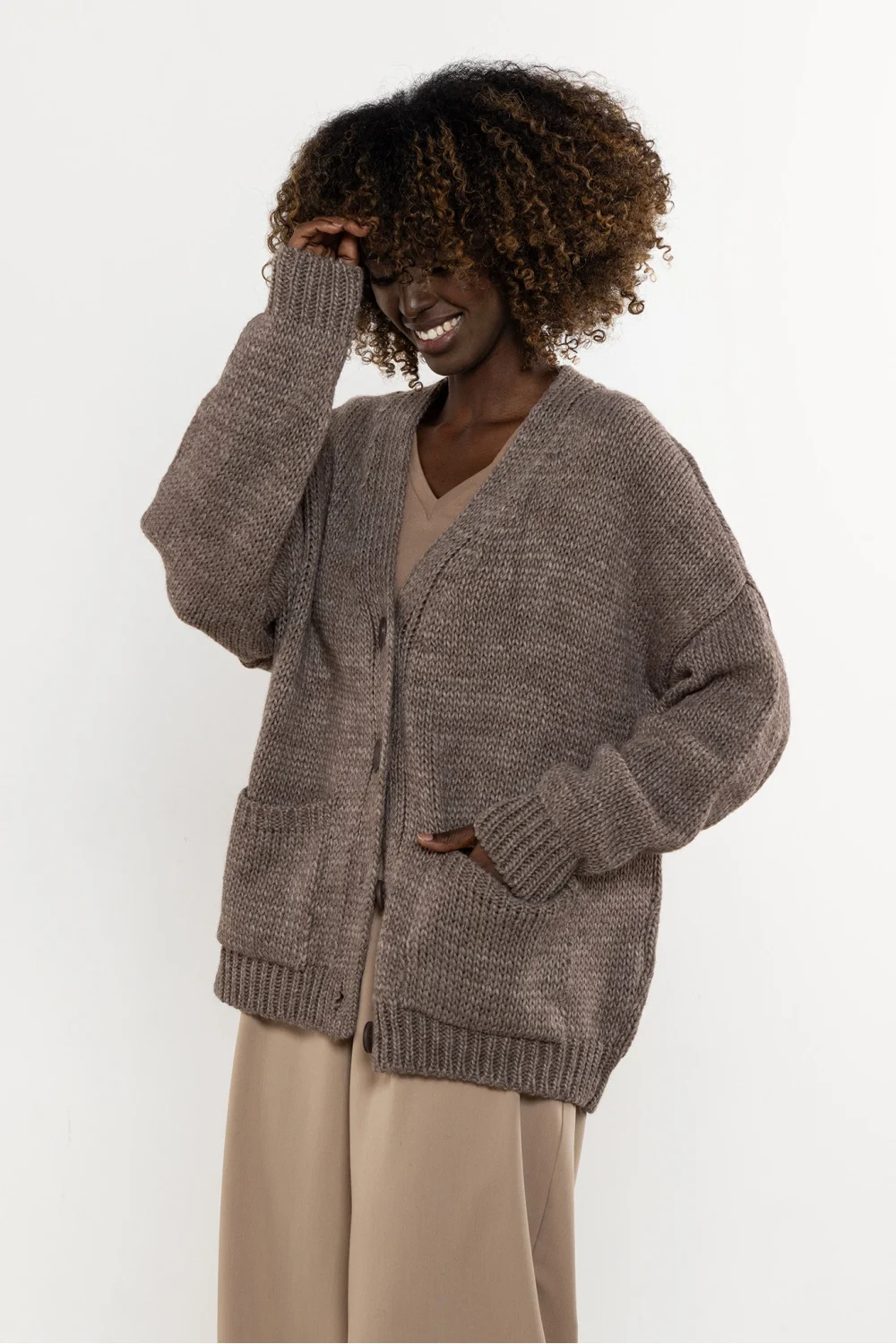 Cardigan brun – Image 2