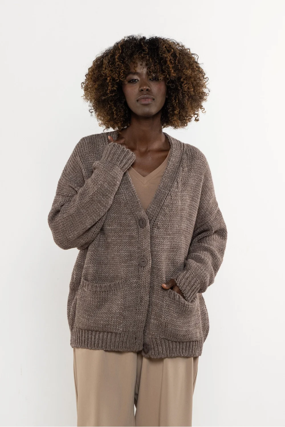 Cardigan brun – Image 4