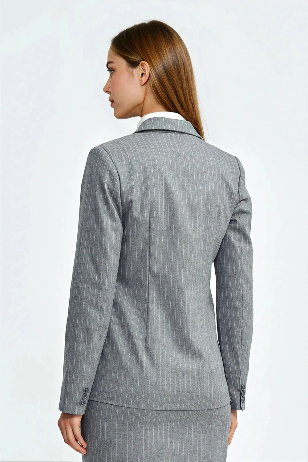 Blazer femme gris – Image 3