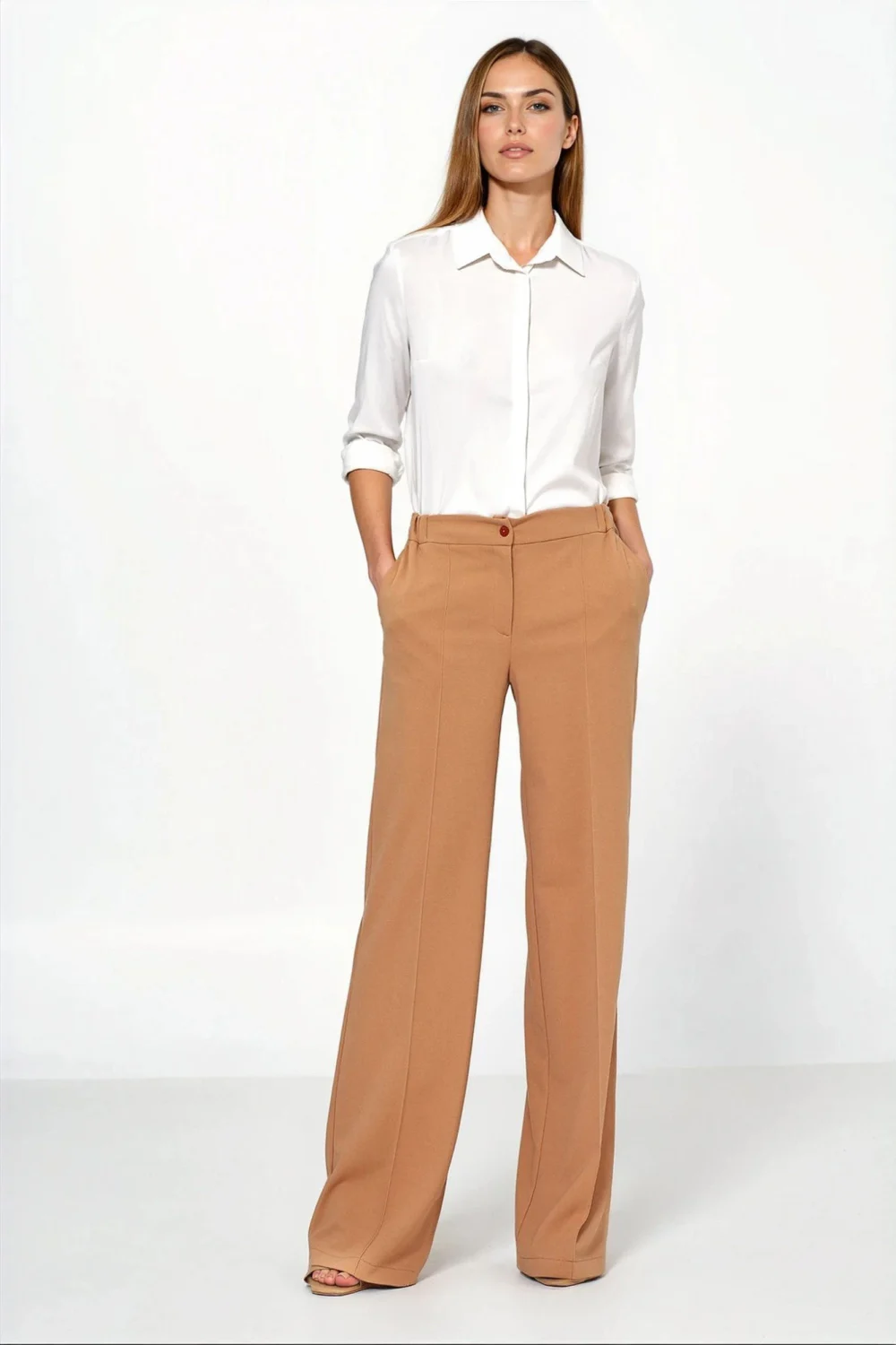 Pantalon femme brun