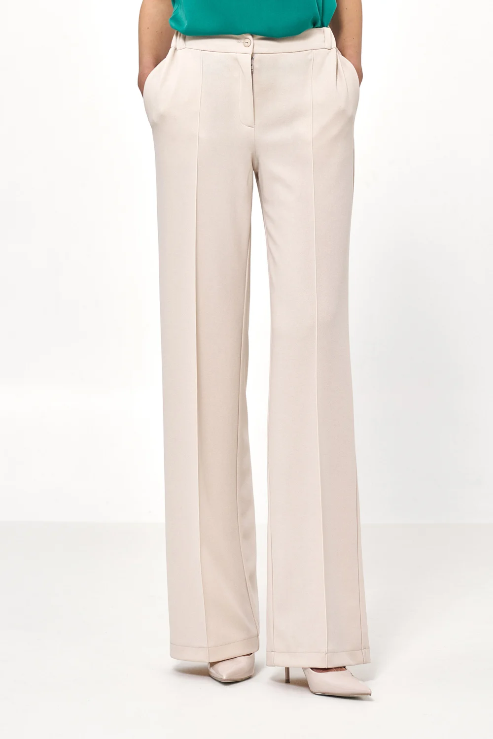 Pantalon femme beige
