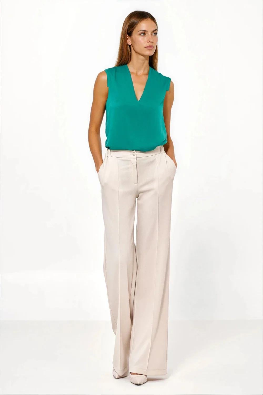 Pantalon femme beige – Image 4