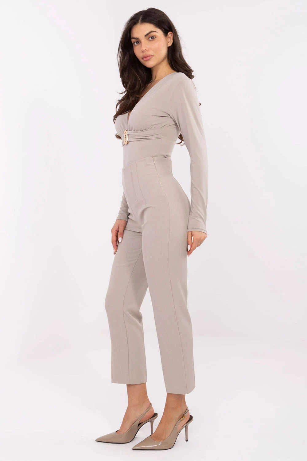 Pantalon femme beige – Image 2