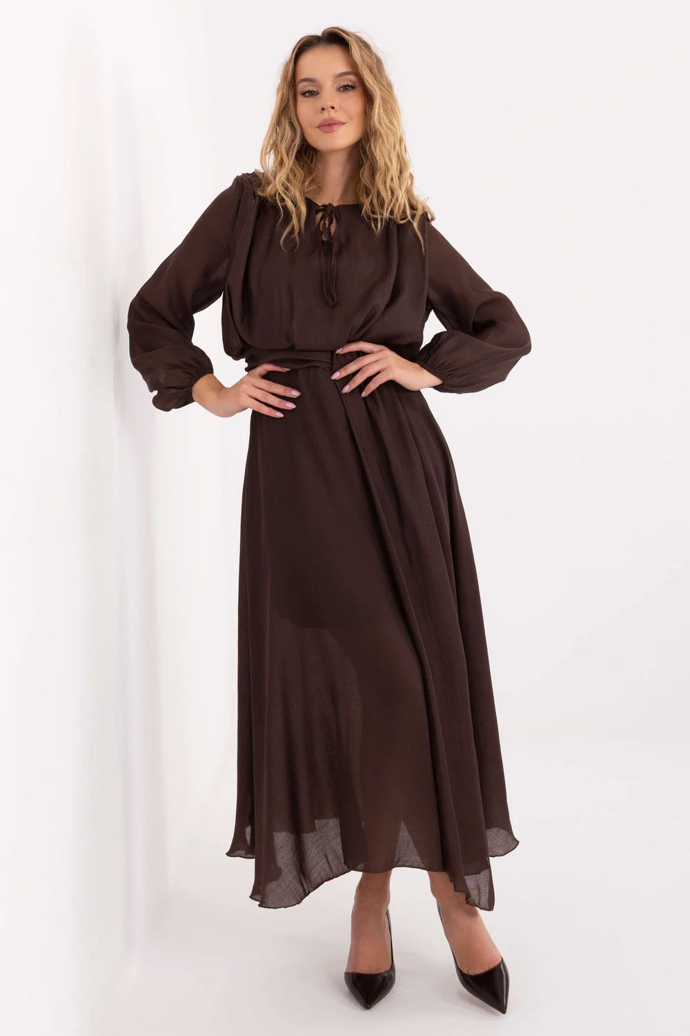 Robe de jour brune