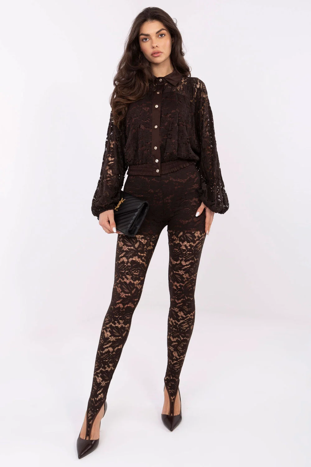 Chemise manche longue brune – Image 2