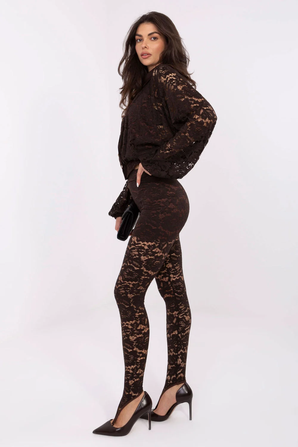 Chemise manche longue brune – Image 3