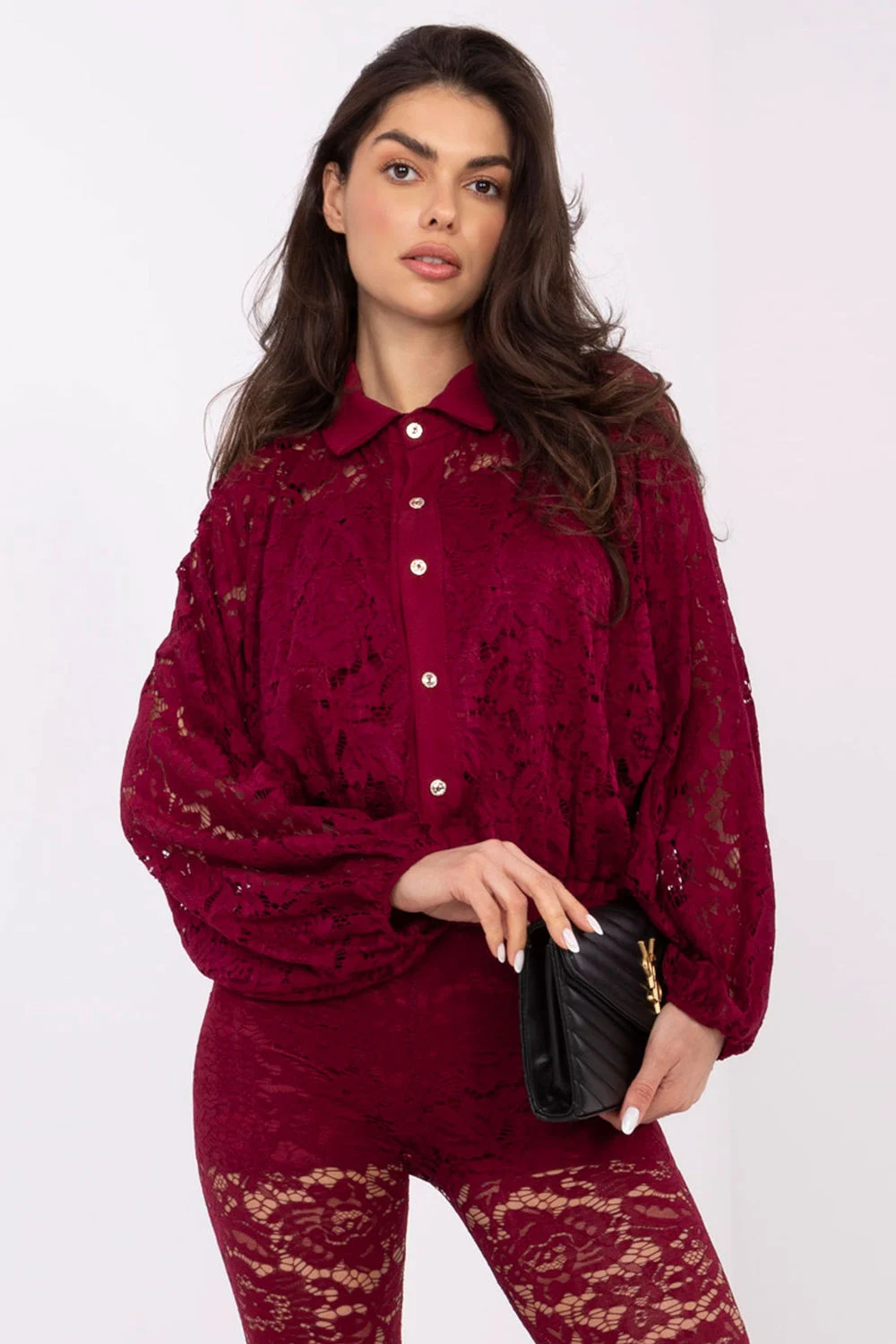 Chemise manche longue rouge