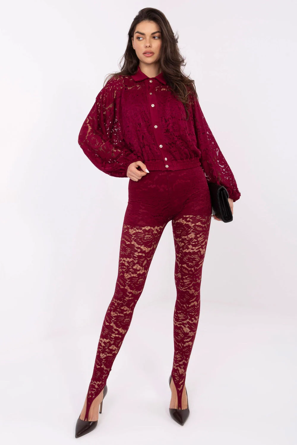 Legging long rouge