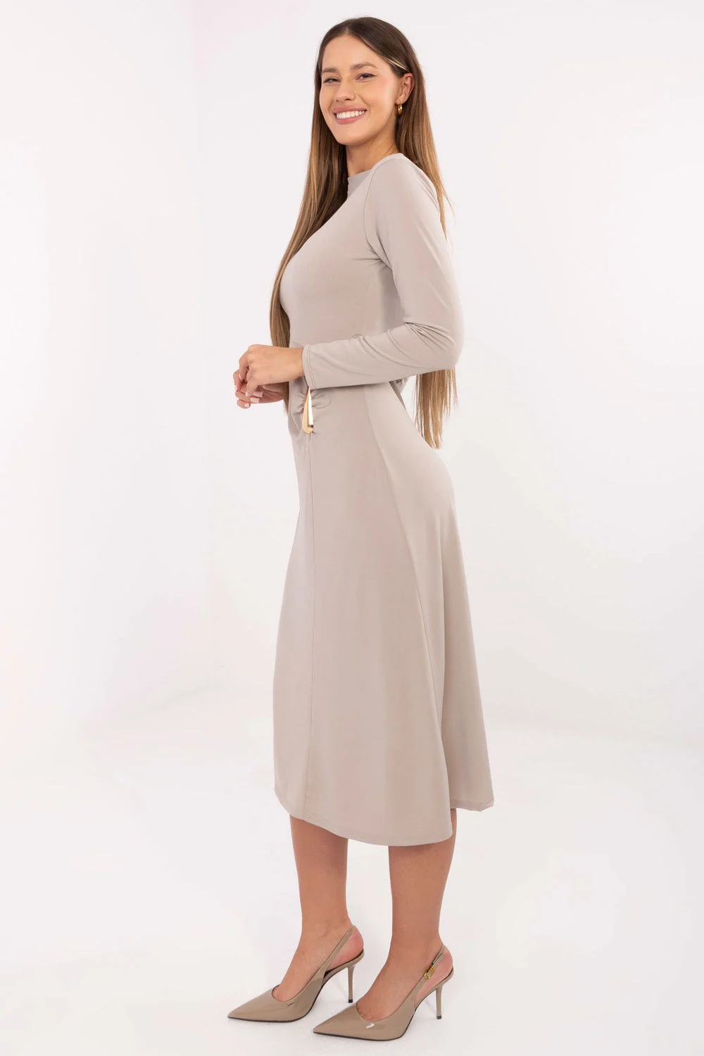 Robe de jour beige – Image 2