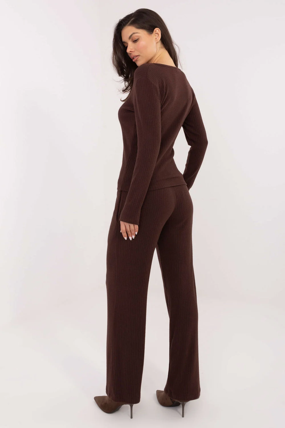 Pantalon femme brun – Image 3