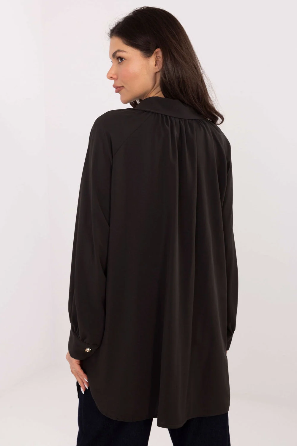 Chemise manche longue brune – Image 3