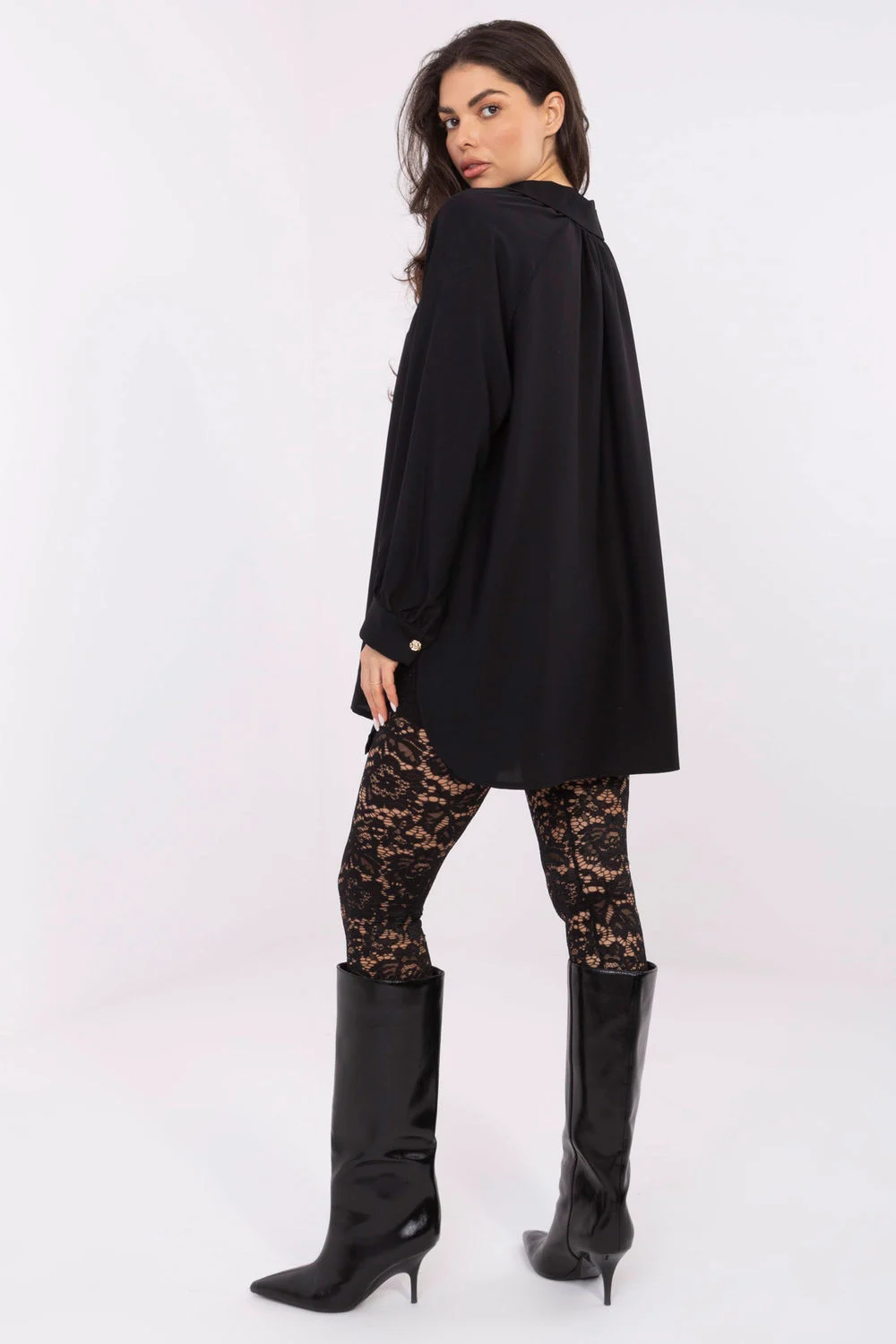 Chemise manche longue noire – Image 3