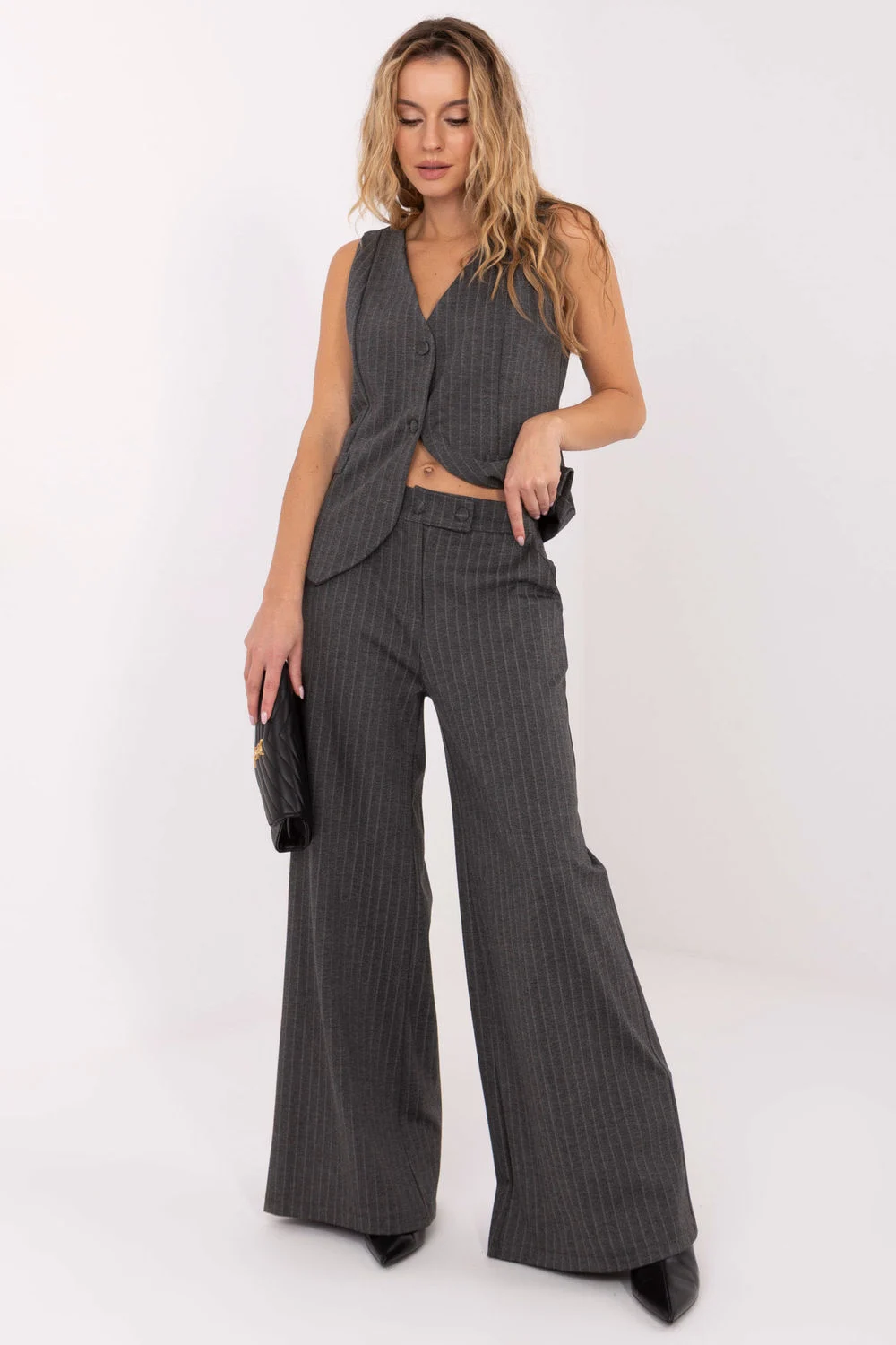 Pantalon femme gris