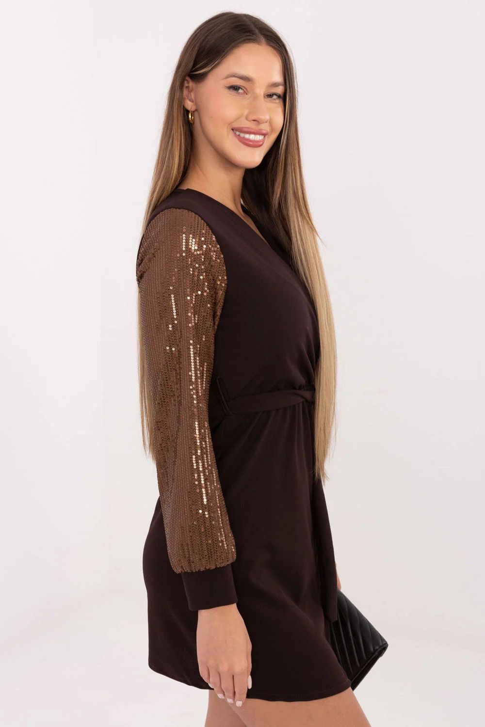 Robe courte brun – Image 2