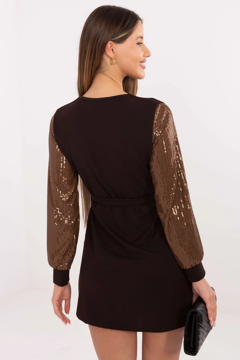 Robe courte brun – Image 3