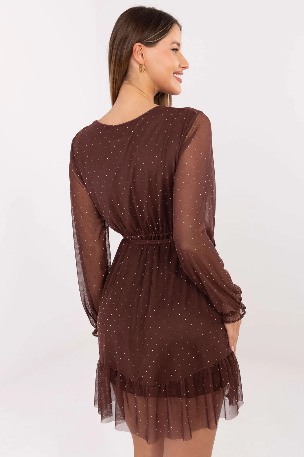 Robe courte brun – Image 3