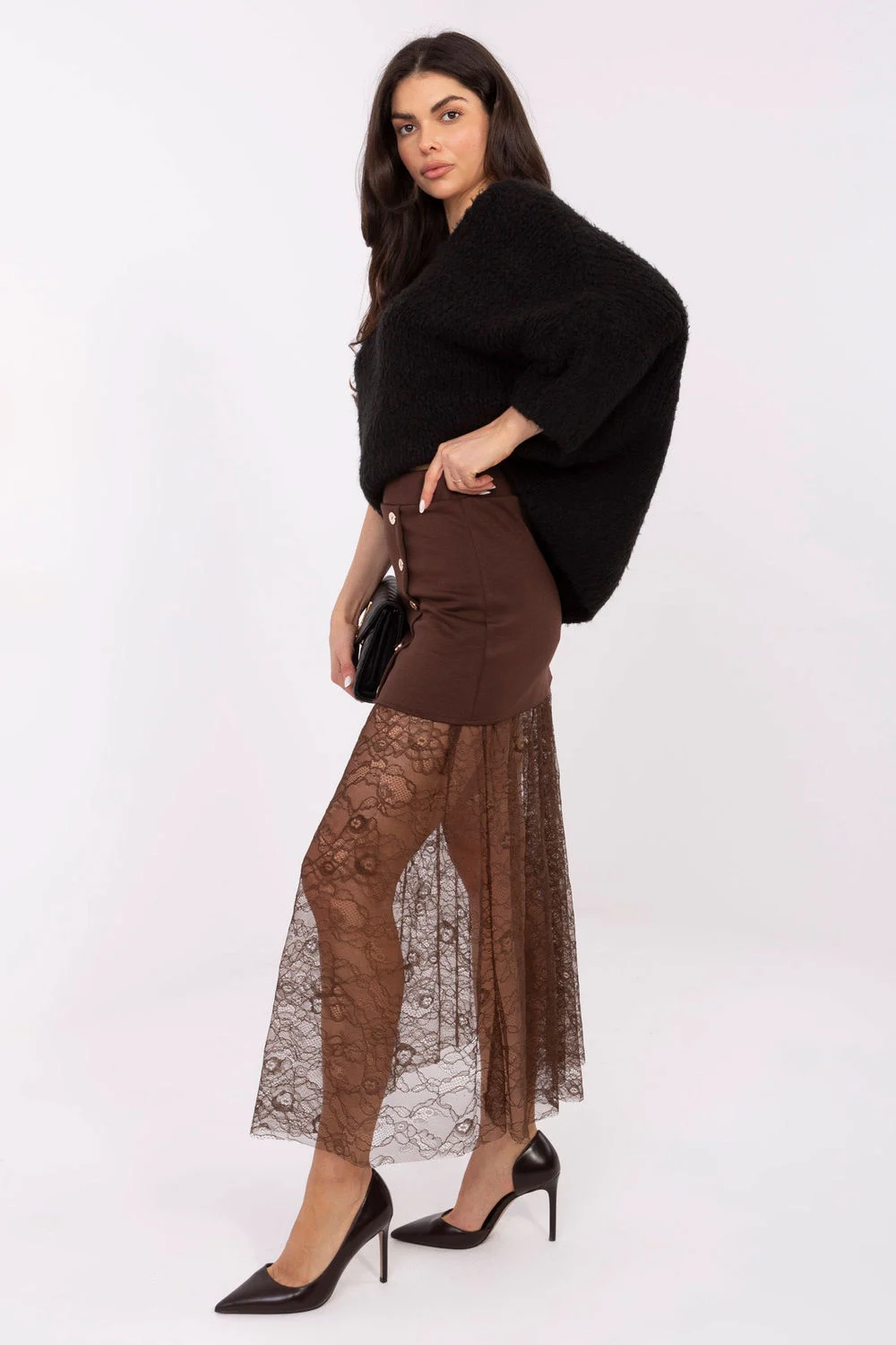 Jupe en dentelle brun – Image 2