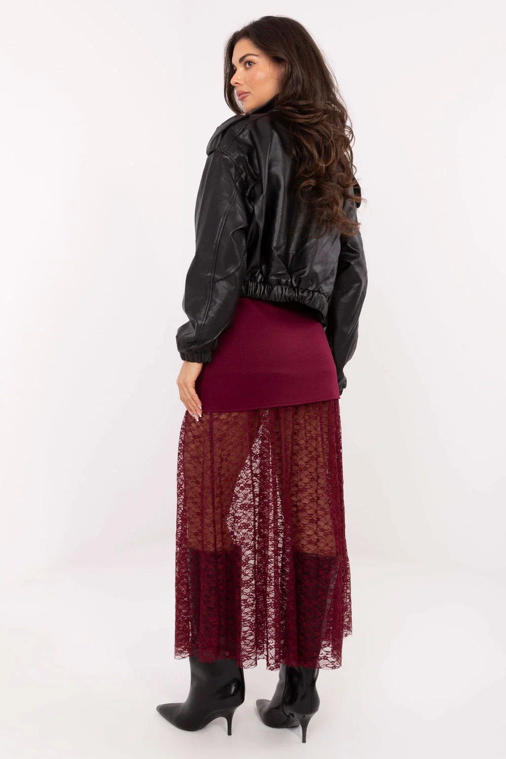 Jupe en dentelle rouge – Image 3