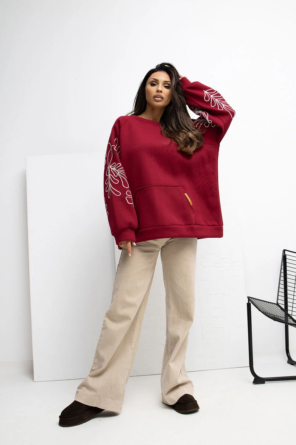 Sweatshirt rouge – Image 2