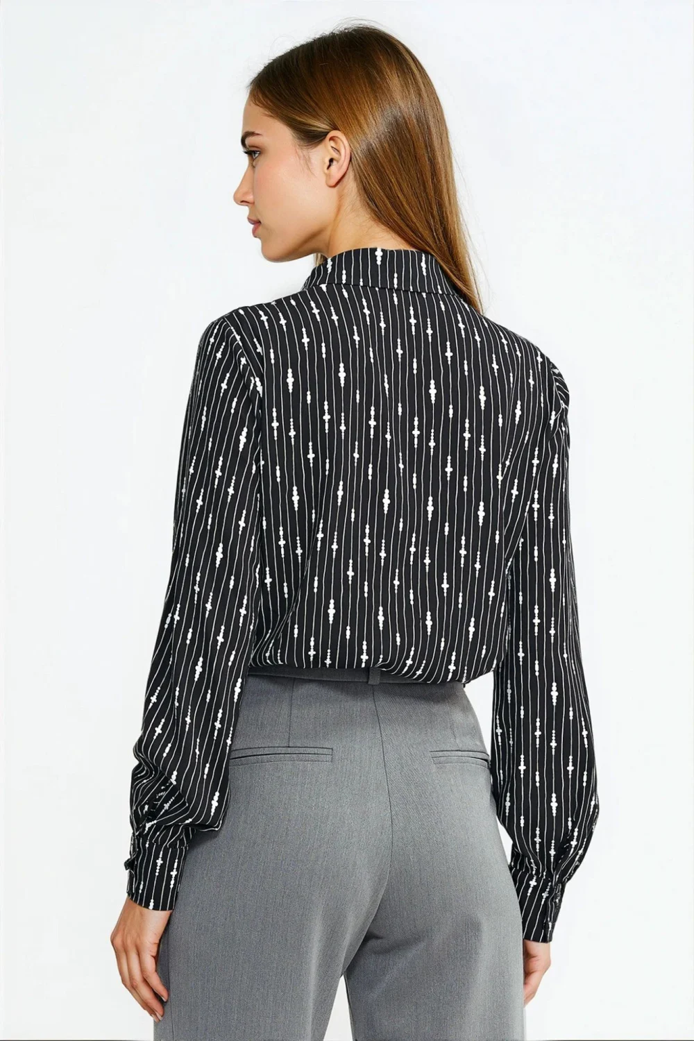 Chemise manche longue noire – Image 3