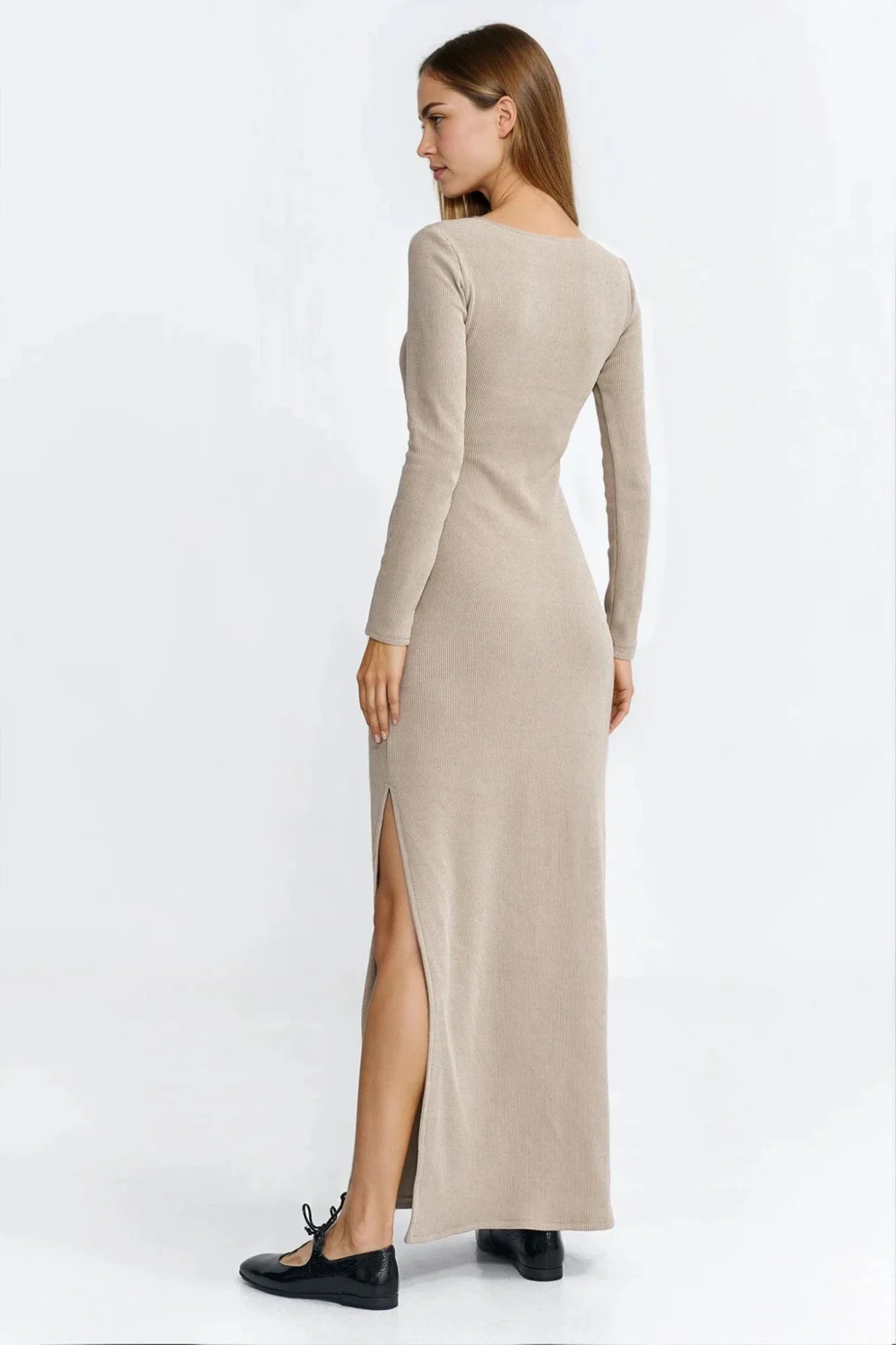 Robe de jour beige – Image 3