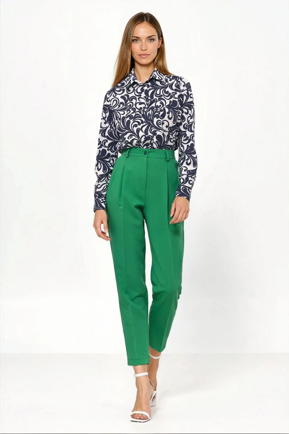 Pantalon femme vert