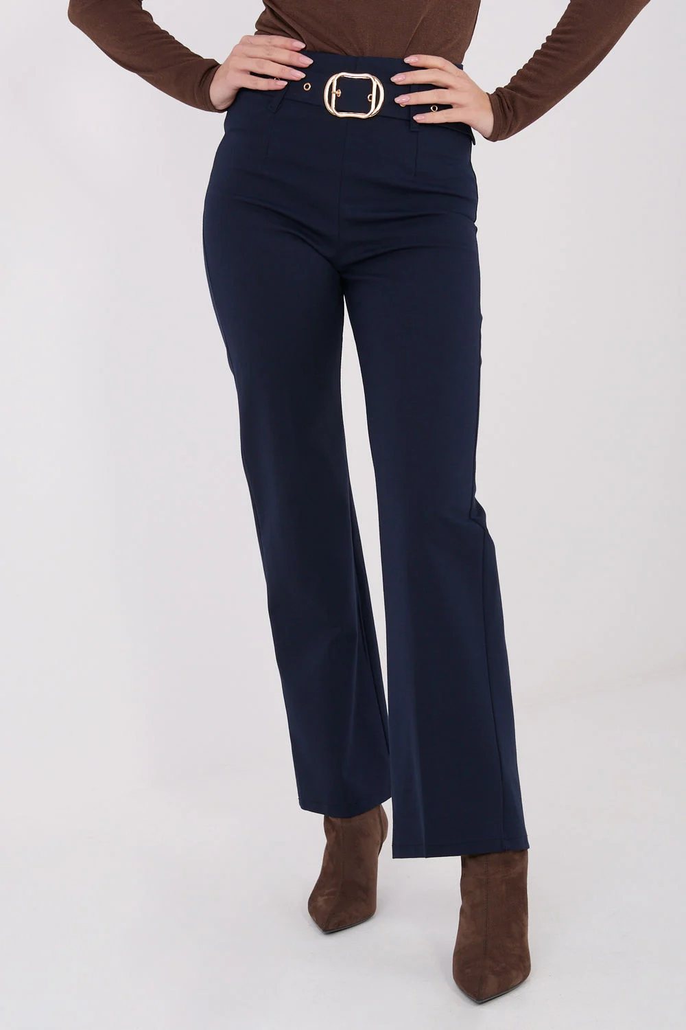 Pantalon femme bleu marine