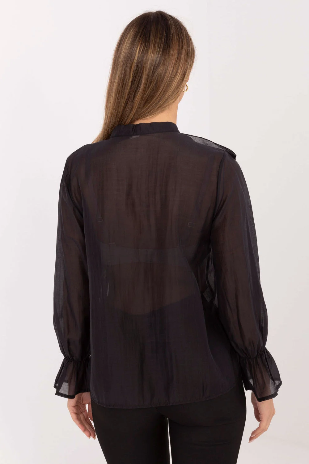 Chemise manche longue noire – Image 3