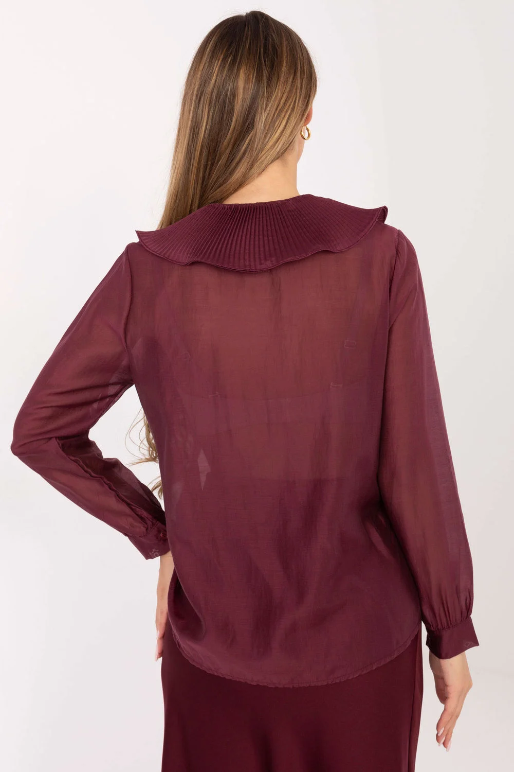 Chemise manche longue rouge – Image 3