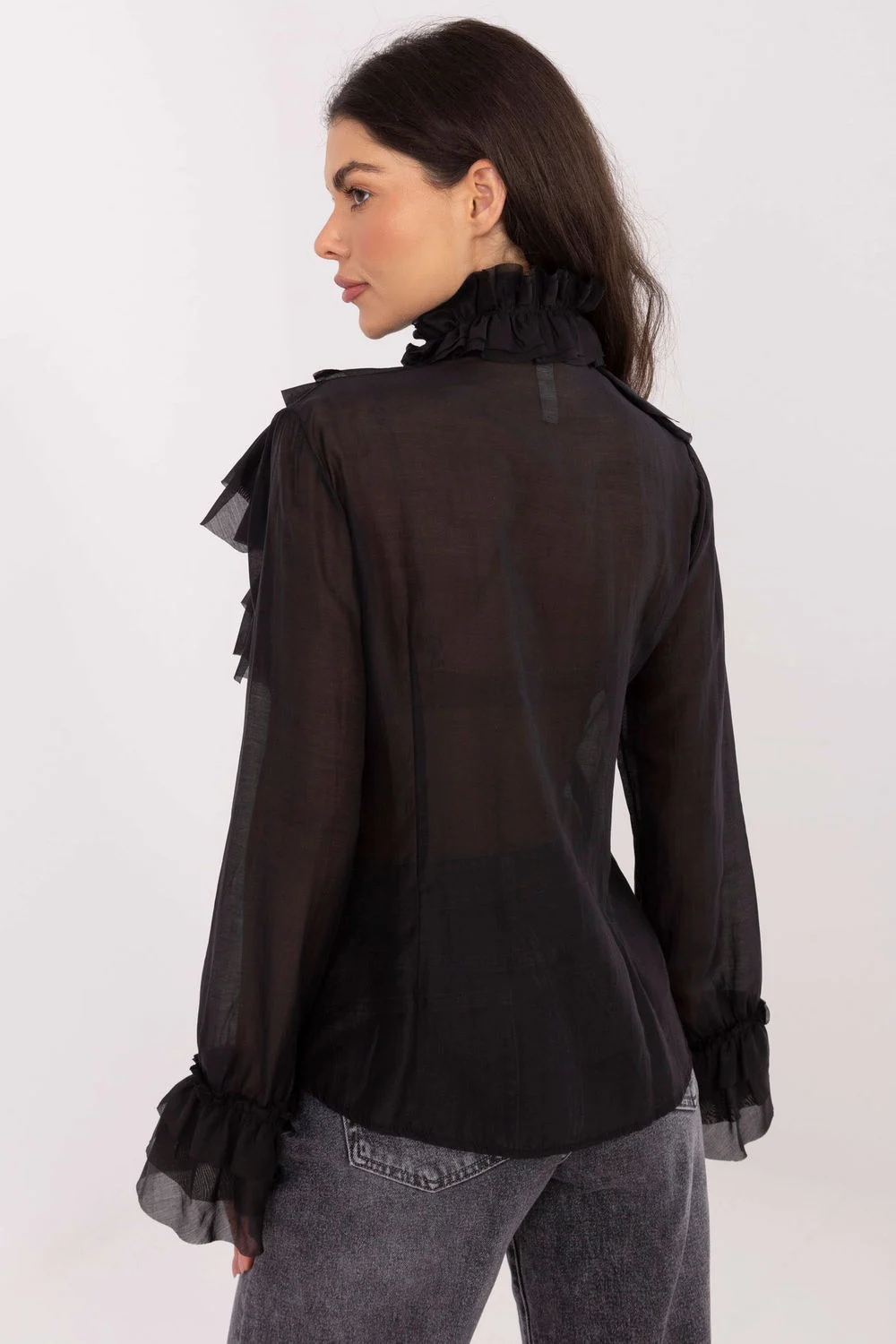 Chemise manche longue noire – Image 3