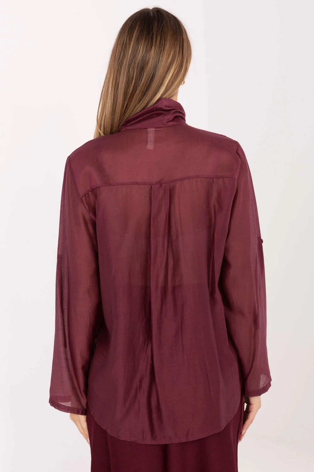 Chemise manche longue rouge – Image 3