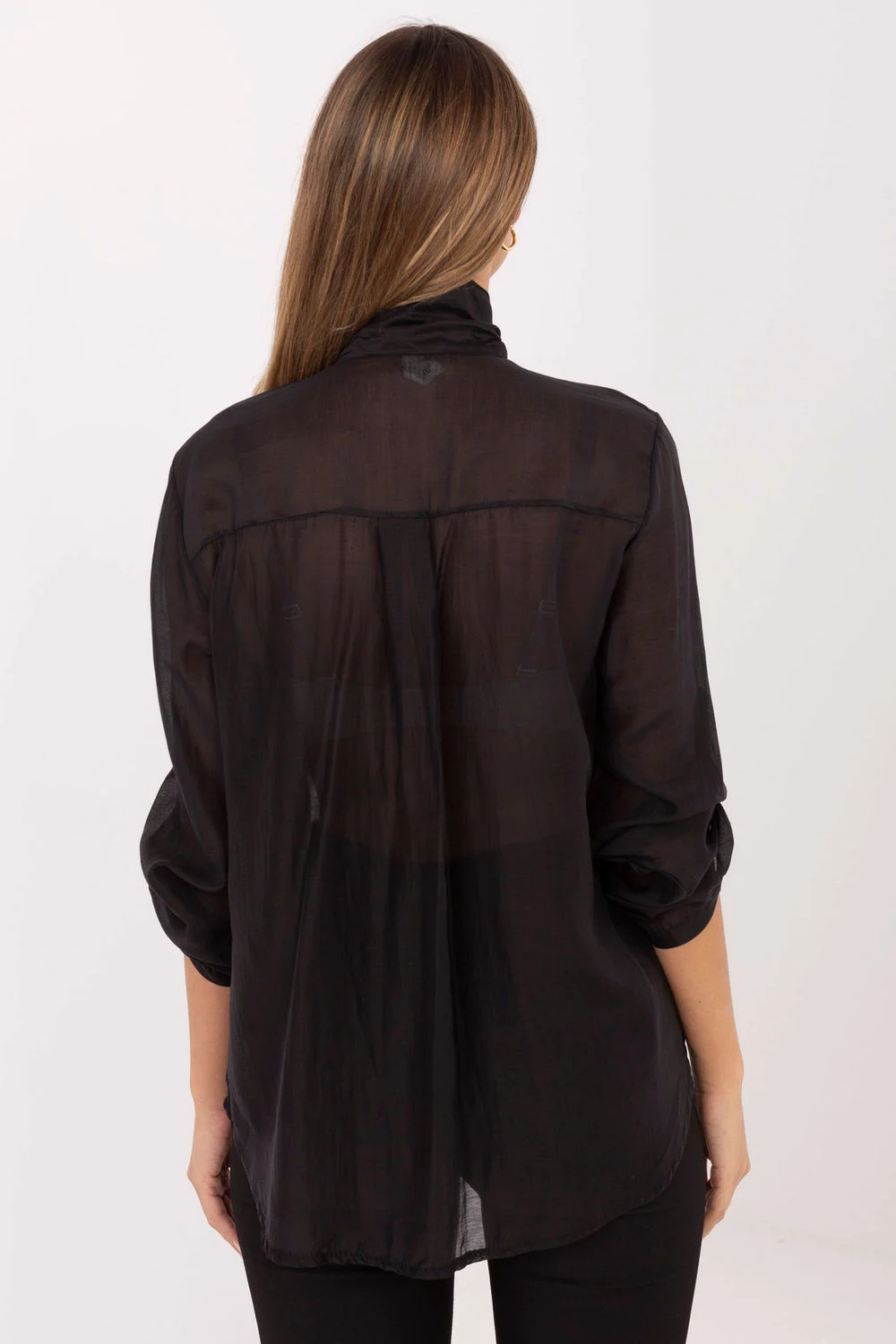 Chemise manche longue noire – Image 3
