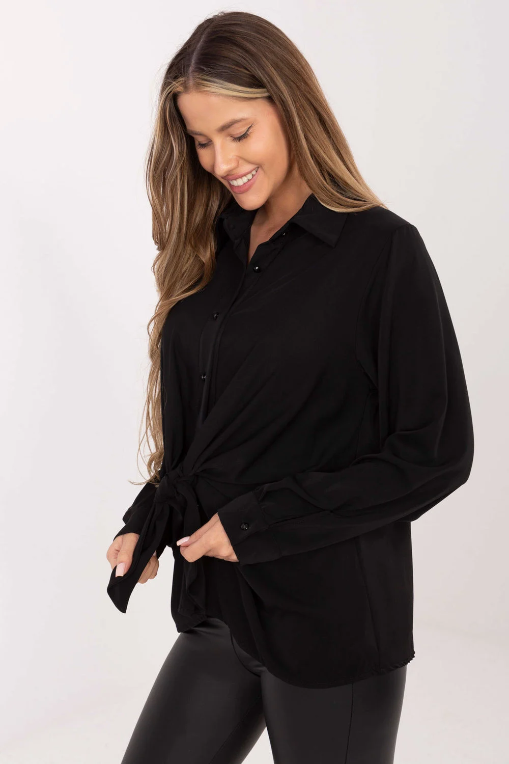 Chemise manche longue noire – Image 2