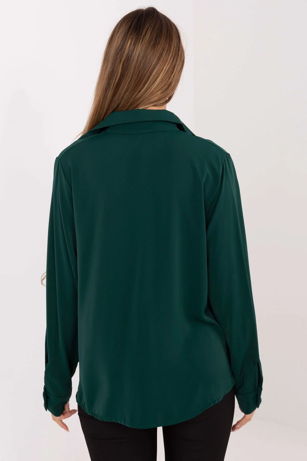 Chemise manche longue verte – Image 3