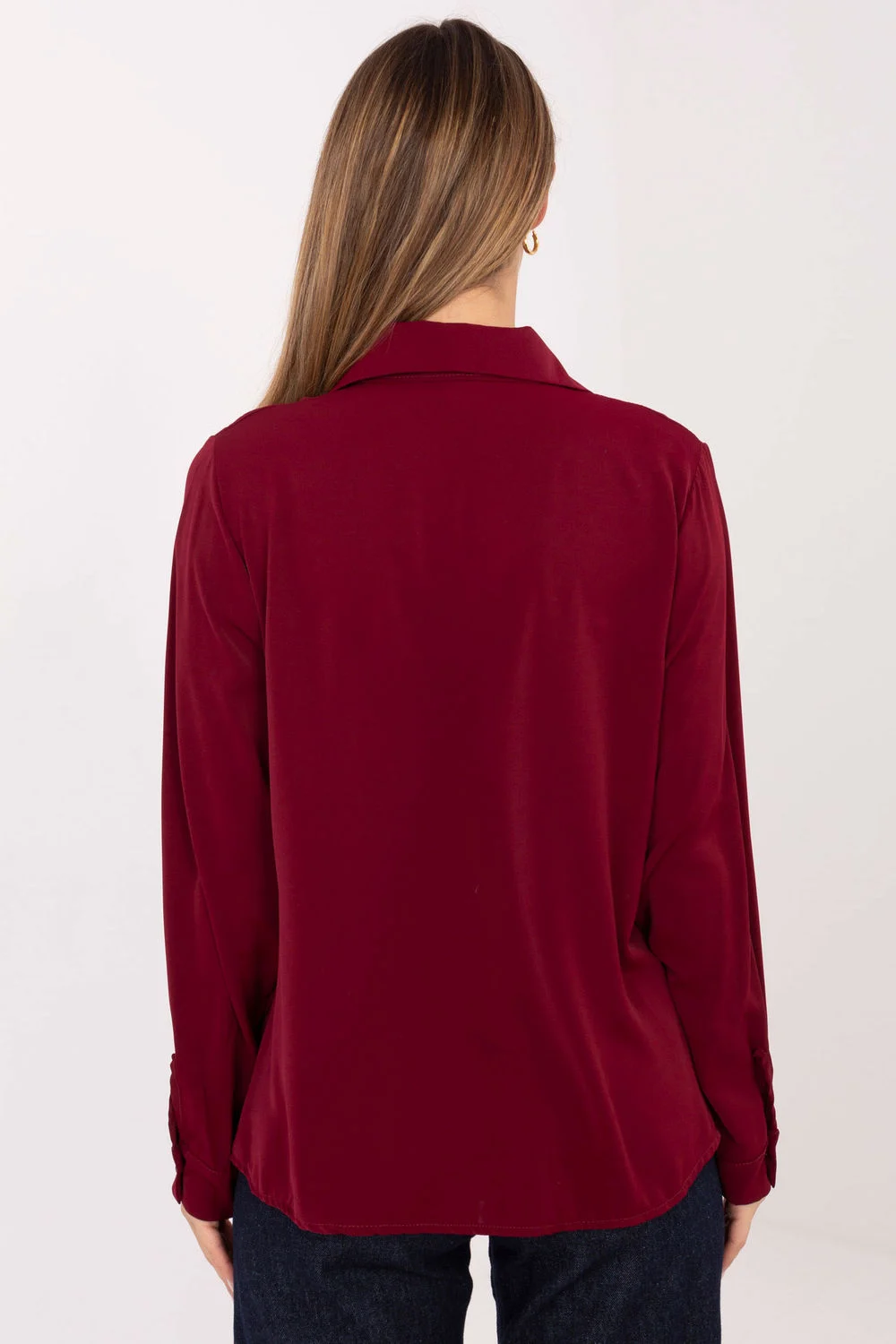 Chemise manche longue rouge – Image 3