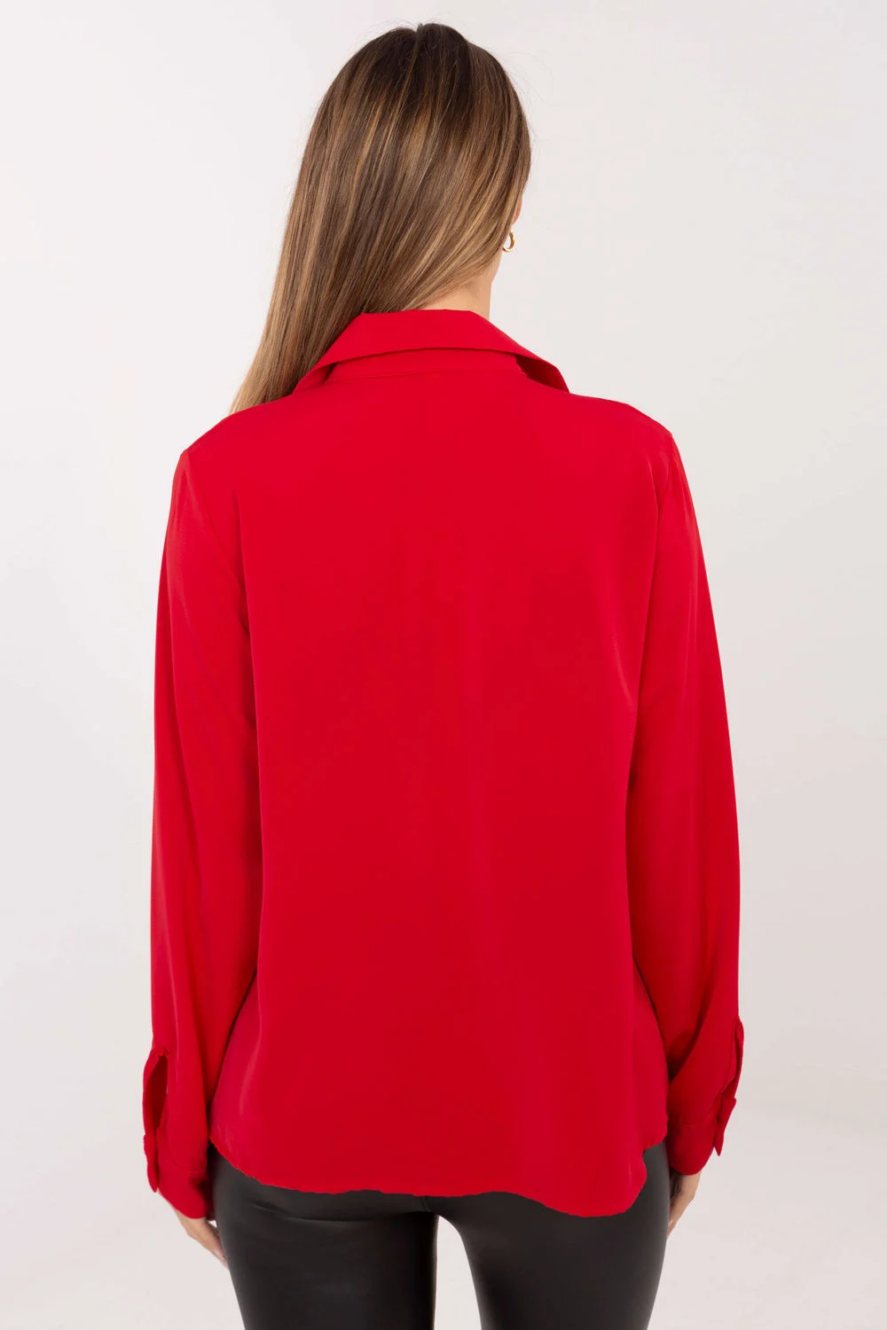 Chemise manche longue rouge – Image 3