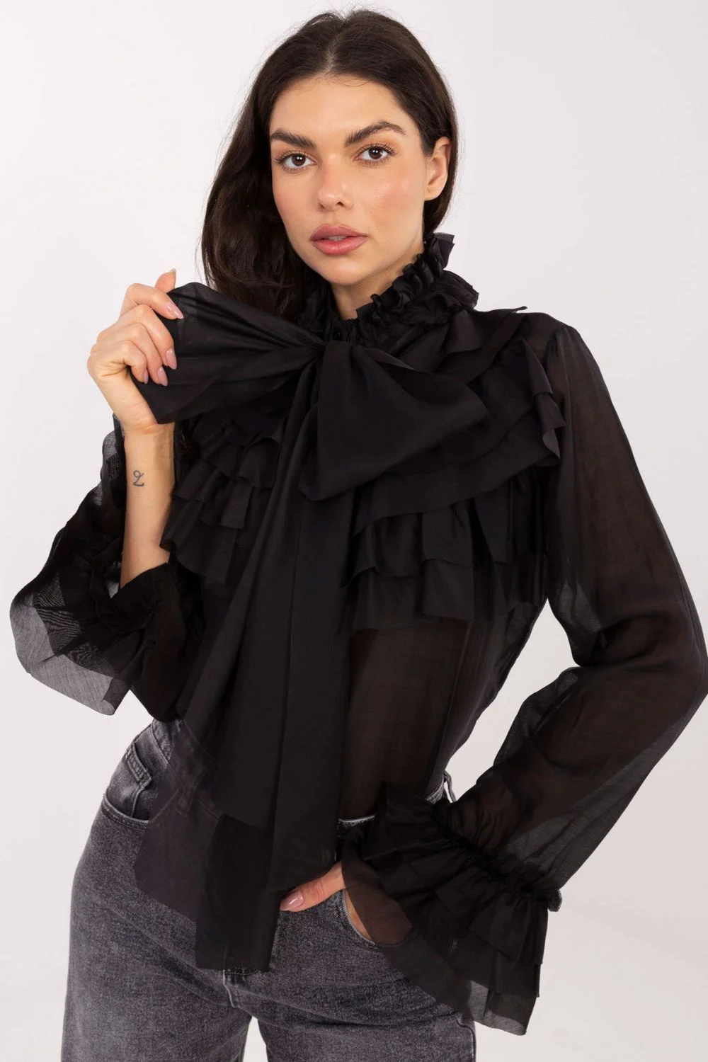 Chemise manche longue noire – Image 4