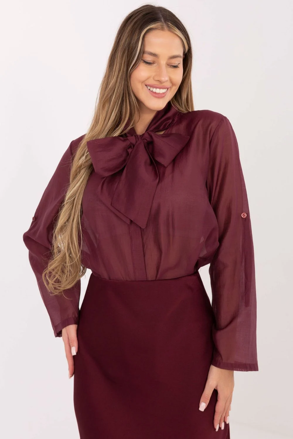 Chemise manche longue rouge – Image 4