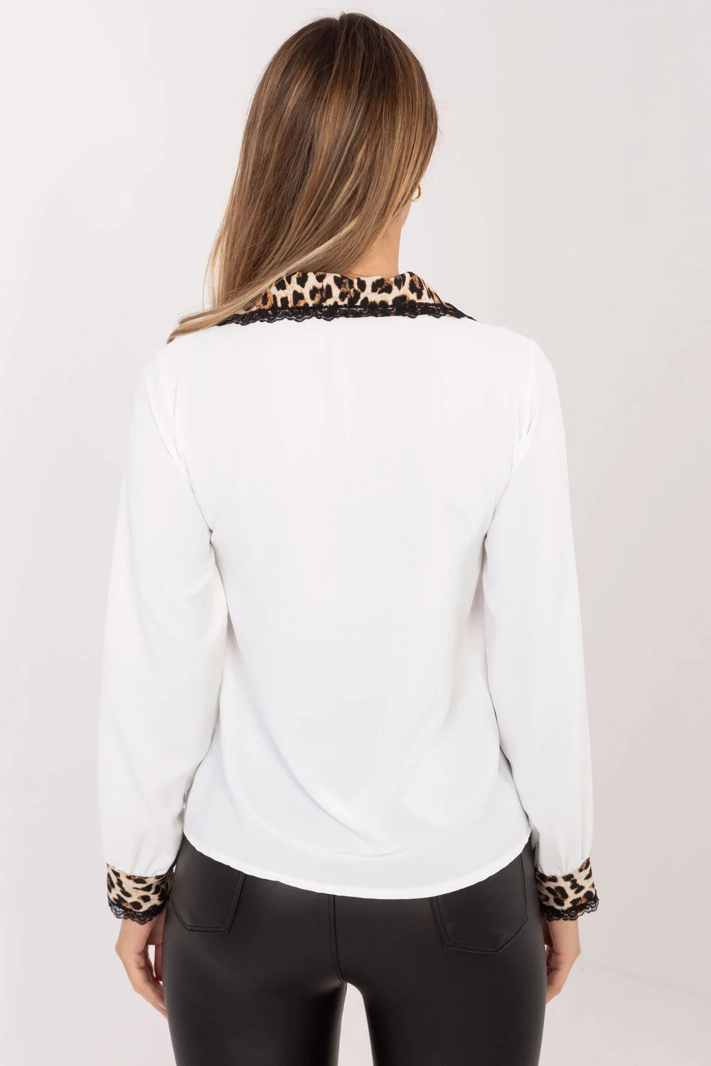 Chemise manche longue beige – Image 3